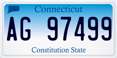 CT license plate AG97499
