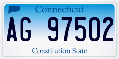 CT license plate AG97502