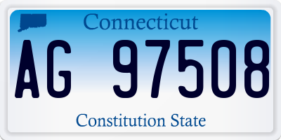 CT license plate AG97508