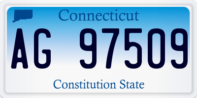 CT license plate AG97509