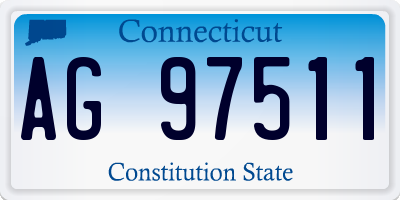 CT license plate AG97511