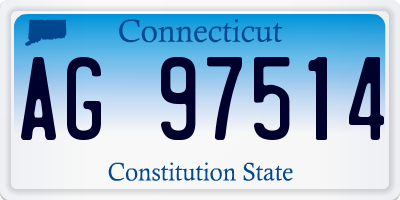 CT license plate AG97514