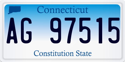 CT license plate AG97515