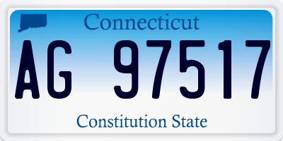 CT license plate AG97517