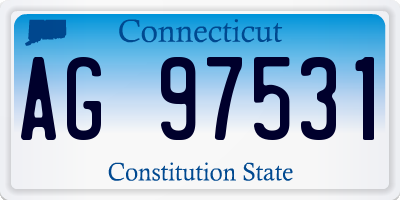 CT license plate AG97531