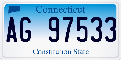 CT license plate AG97533