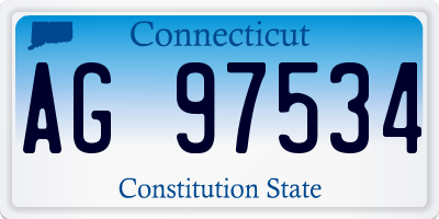 CT license plate AG97534