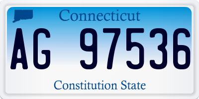 CT license plate AG97536