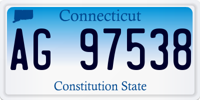CT license plate AG97538