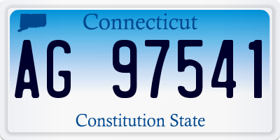 CT license plate AG97541