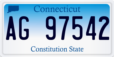 CT license plate AG97542