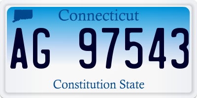 CT license plate AG97543
