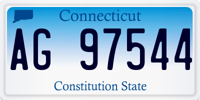 CT license plate AG97544