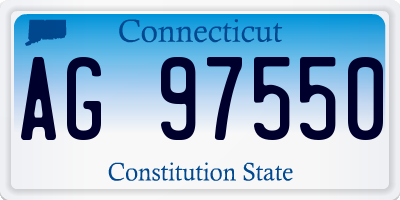CT license plate AG97550