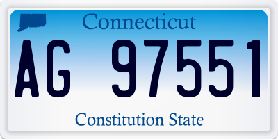 CT license plate AG97551