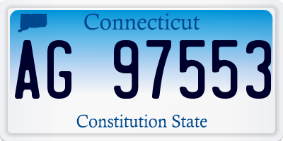 CT license plate AG97553