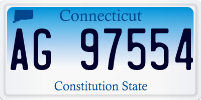 CT license plate AG97554
