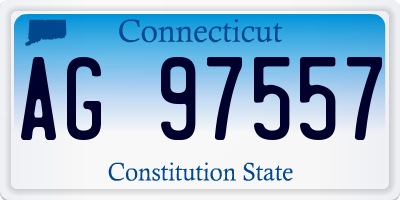 CT license plate AG97557
