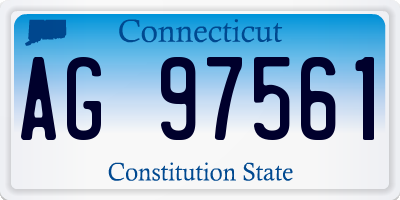 CT license plate AG97561