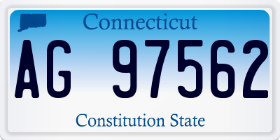 CT license plate AG97562