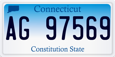 CT license plate AG97569