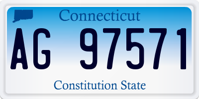 CT license plate AG97571