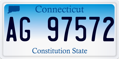 CT license plate AG97572