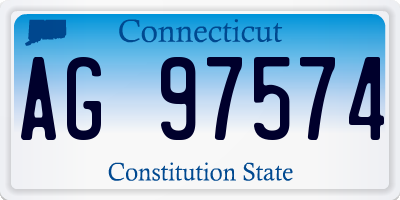 CT license plate AG97574