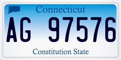 CT license plate AG97576