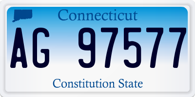 CT license plate AG97577