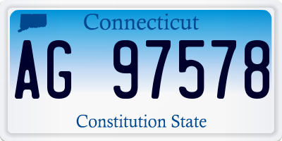 CT license plate AG97578