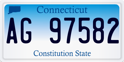CT license plate AG97582