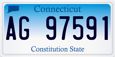 CT license plate AG97591