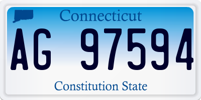 CT license plate AG97594