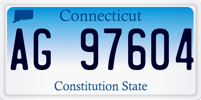 CT license plate AG97604