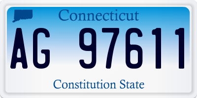 CT license plate AG97611