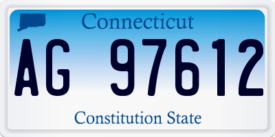 CT license plate AG97612