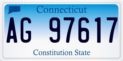 CT license plate AG97617