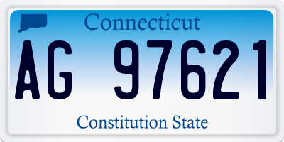CT license plate AG97621