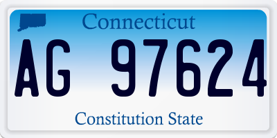 CT license plate AG97624