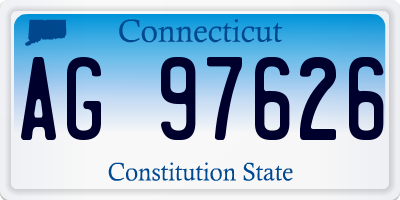 CT license plate AG97626
