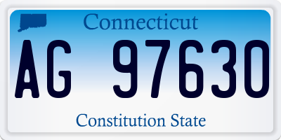 CT license plate AG97630