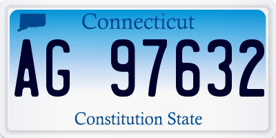 CT license plate AG97632