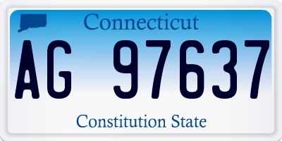 CT license plate AG97637