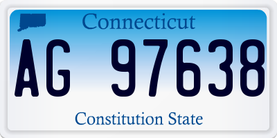 CT license plate AG97638