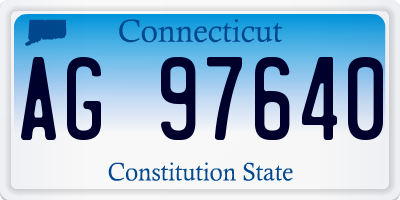 CT license plate AG97640