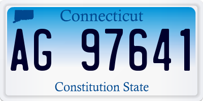 CT license plate AG97641