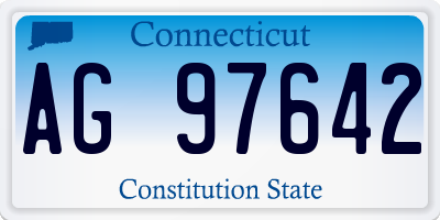 CT license plate AG97642