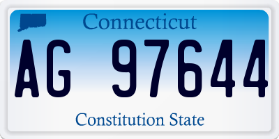 CT license plate AG97644