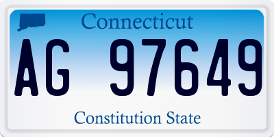 CT license plate AG97649